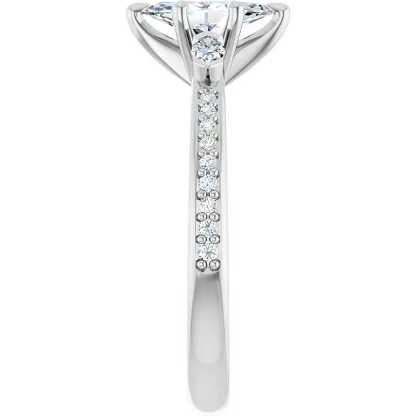 Claw-Prong Three-Stone Engagement Ring Image 4 Clater Jewelers Louisville, KY