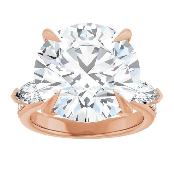 Claw-Prong Three-Stone Engagement Ring Image 3 Futer Bros Jewelers York, PA