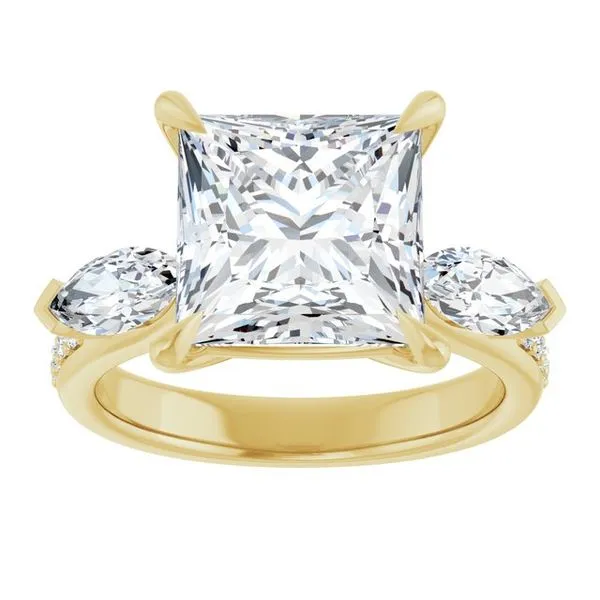 Claw-Prong Three-Stone Engagement Ring Image 3 JF Jones Jewelers Rochester, NY