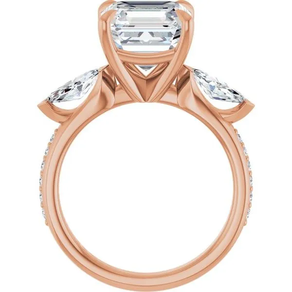 Claw-Prong Three-Stone Engagement Ring Image 2 Mark Jewellers La Crosse, WI