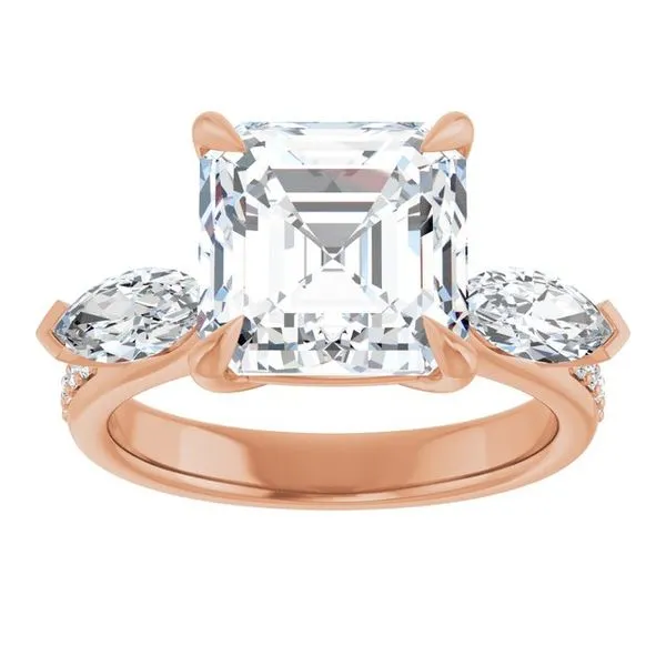 Claw-Prong Three-Stone Engagement Ring Image 3 Don's Jewelry & Design Washington, IA