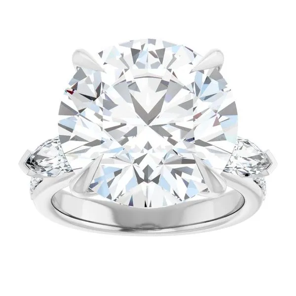 Claw-Prong Three-Stone Engagement Ring Image 3 Witt's Jewelry Wayne, NE