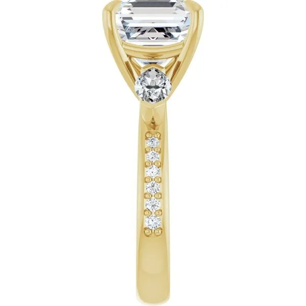 Claw-Prong Three-Stone Engagement Ring Image 4 Paul James Jewelers Angels Camp, CA