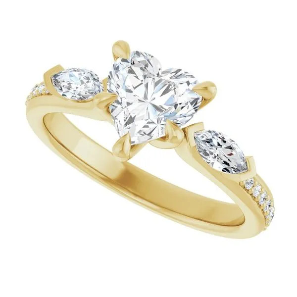 Claw-Prong Three-Stone Engagement Ring Image 5 Shipley's Fine Jewelry Hampstead, MD
