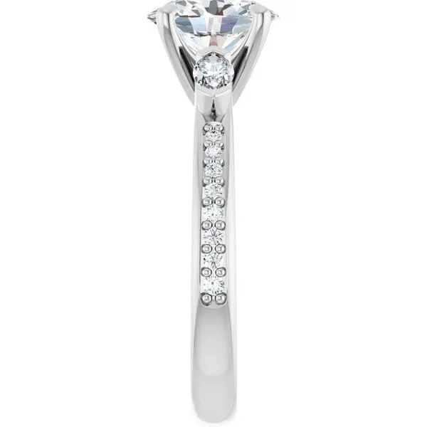 Claw-Prong Three-Stone Engagement Ring Image 4 Futer Bros Jewelers York, PA