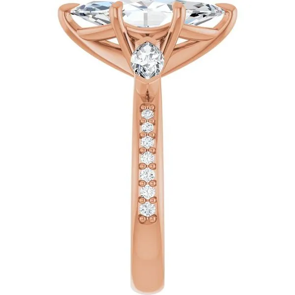 Claw-Prong Three-Stone Engagement Ring Image 4 Northwood Jewelers Northwood, OH