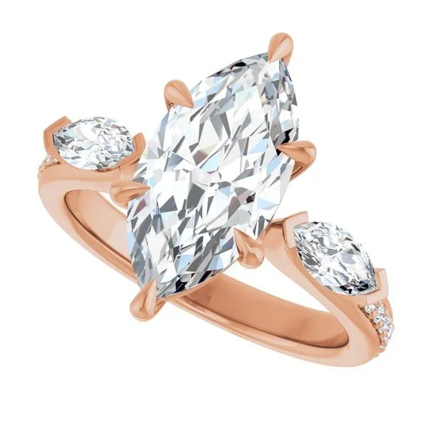 Claw-Prong Three-Stone Engagement Ring Image 5 Virtus Collective Newport Beach , CA