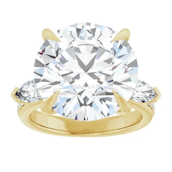 Claw-Prong Three-Stone Engagement Ring Image 3 Shipley's Fine Jewelry Hampstead, MD