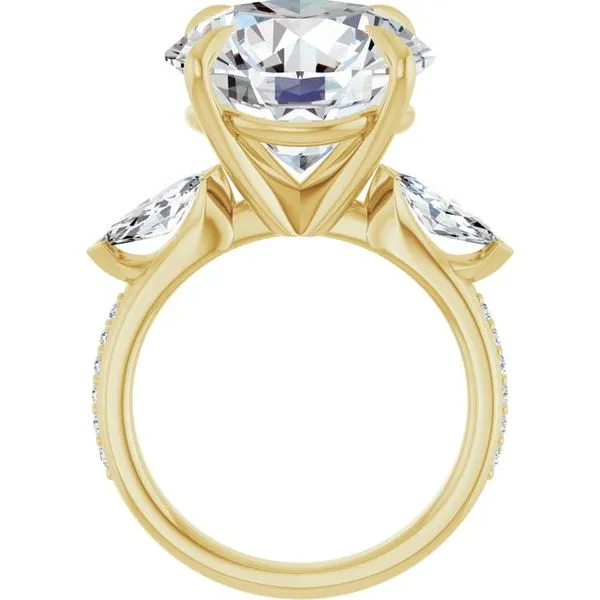 Claw-Prong Three-Stone Engagement Ring Image 2 Shipley's Fine Jewelry Hampstead, MD