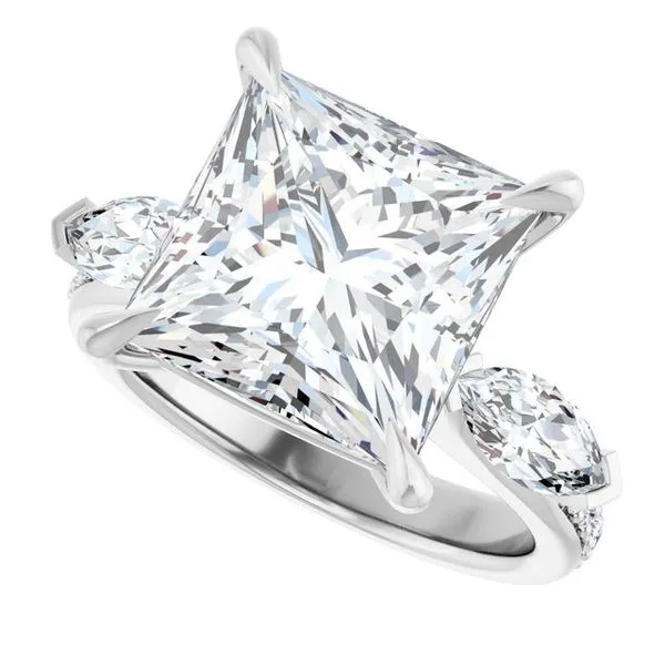 Claw-Prong Three-Stone Engagement Ring Image 5 Hudson Valley Goldsmith New Paltz, NY