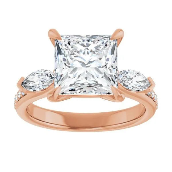 Claw-Prong Three-Stone Engagement Ring Image 3 Shipley's Fine Jewelry Hampstead, MD