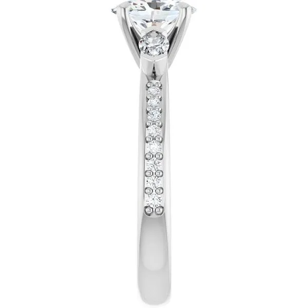 Claw-Prong Three-Stone Engagement Ring Image 4 Shipley's Fine Jewelry Hampstead, MD