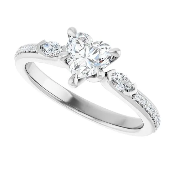 Claw-Prong Three-Stone Engagement Ring Image 5 Raleigh Diamond Fine Jewelry Raleigh, NC