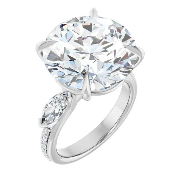 Claw-Prong Three-Stone Engagement Ring Don's Jewelry & Design Washington, IA