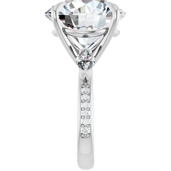 Claw-Prong Three-Stone Engagement Ring Image 4 Clater Jewelers Louisville, KY