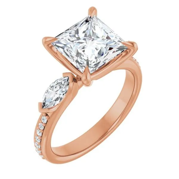Claw-Prong Three-Stone Engagement Ring Don's Jewelry & Design Washington, IA