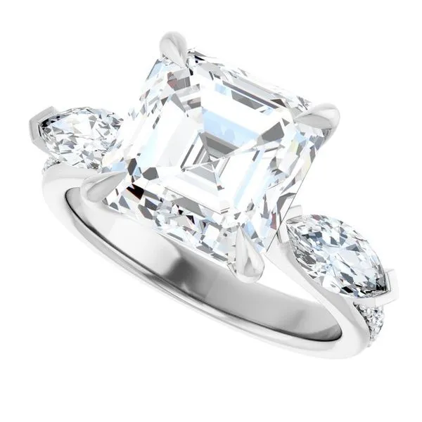 Claw-Prong Three-Stone Engagement Ring Image 5 Clater Jewelers Louisville, KY