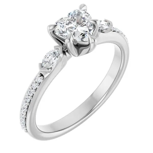 Claw-Prong Three-Stone Engagement Ring House of Silva Wooster, OH