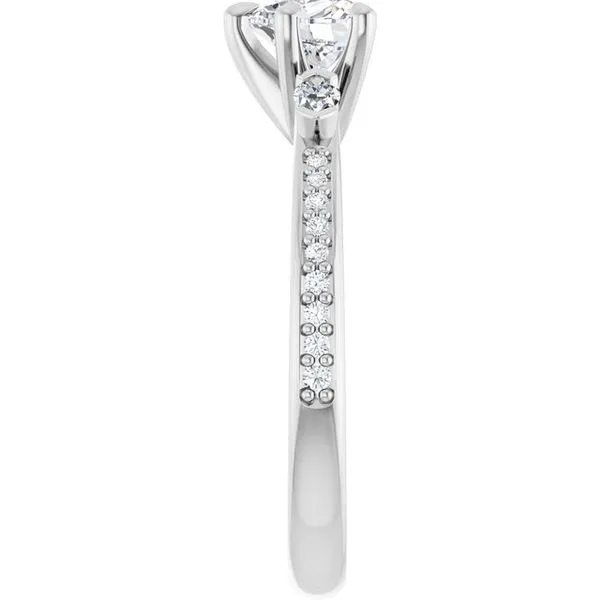 Claw-Prong Three-Stone Engagement Ring Image 4 House of Silva Wooster, OH