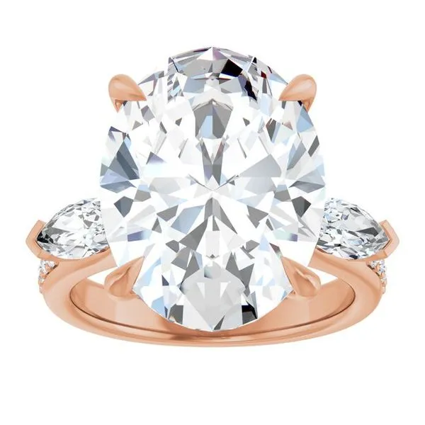 Claw-Prong Three-Stone Engagement Ring Image 3 Northwood Jewelers Northwood, OH