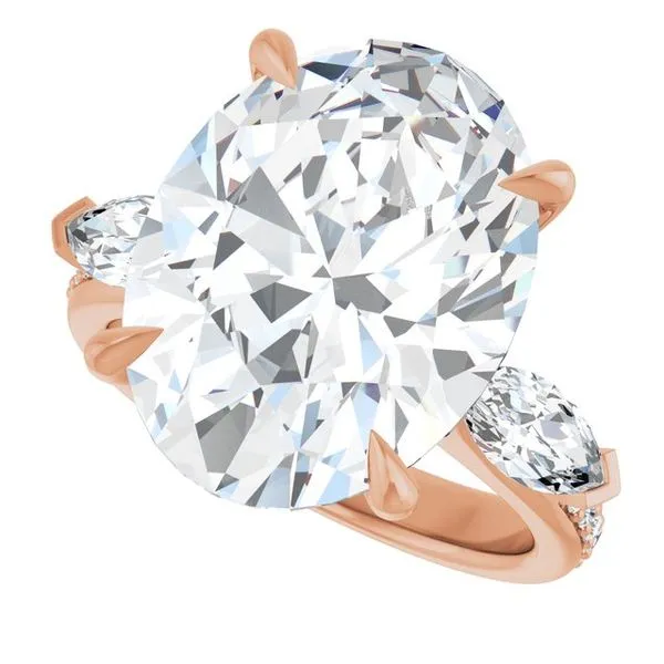 Claw-Prong Three-Stone Engagement Ring Image 5 Don's Jewelry & Design Washington, IA