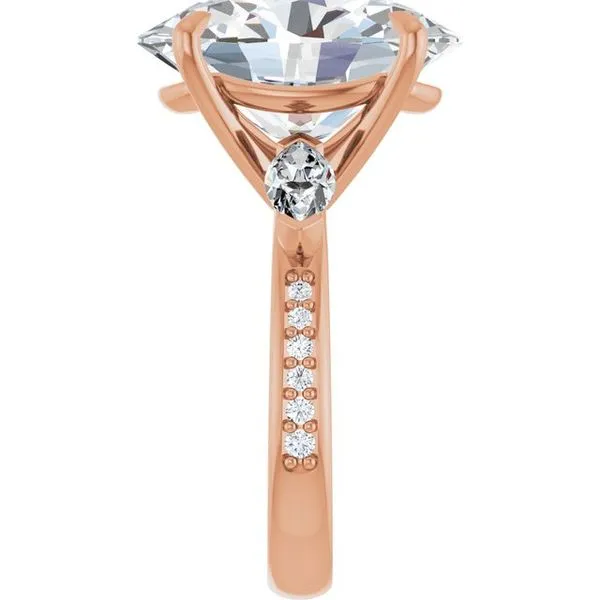 Claw-Prong Three-Stone Engagement Ring Image 4 Northwood Jewelers Northwood, OH