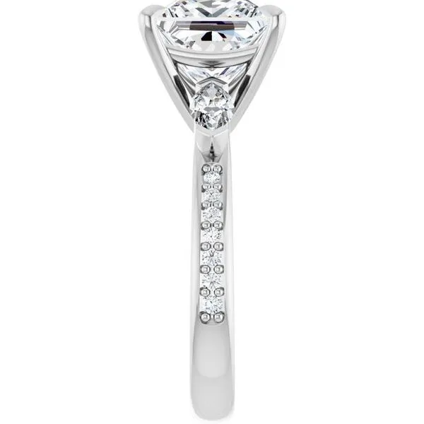 Claw-Prong Three-Stone Engagement Ring Image 4 Jimmy Smith Jewelers Decatur, AL