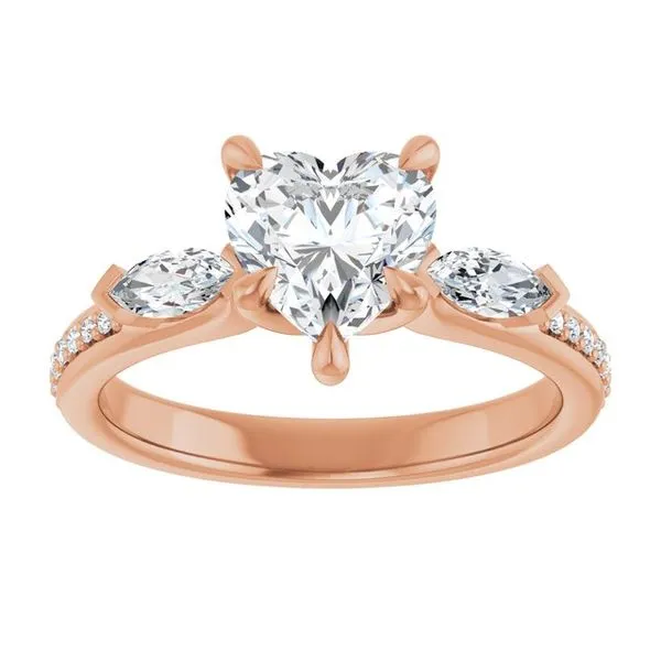Claw-Prong Three-Stone Engagement Ring Image 3 Paul James Jewelers Angels Camp, CA