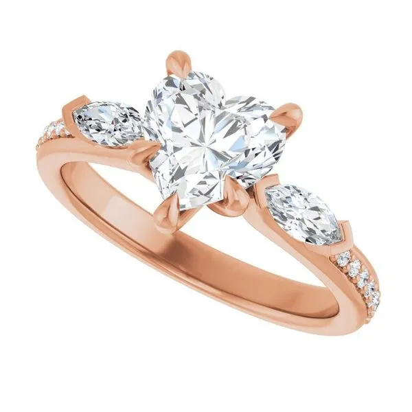 Claw-Prong Three-Stone Engagement Ring Image 5 Paul James Jewelers Angels Camp, CA