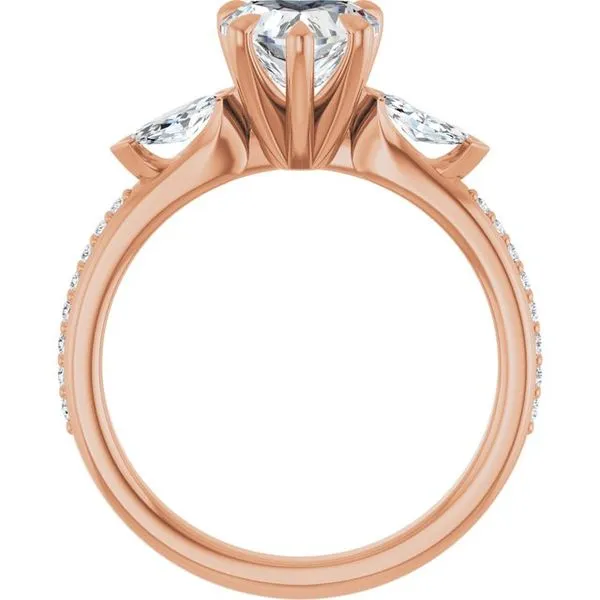 Claw-Prong Three-Stone Engagement Ring Image 2 Shipley's Fine Jewelry Hampstead, MD