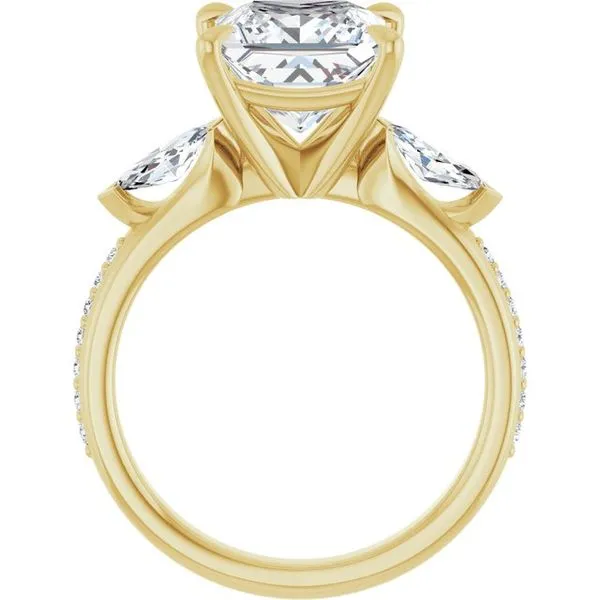 Claw-Prong Three-Stone Engagement Ring Image 2 J. Thomas Jewelers Rochester Hills, MI