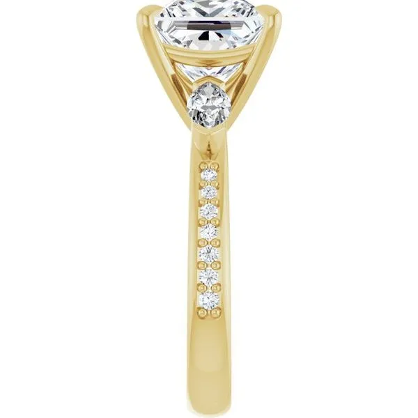 Claw-Prong Three-Stone Engagement Ring Image 4 Clater Jewelers Louisville, KY