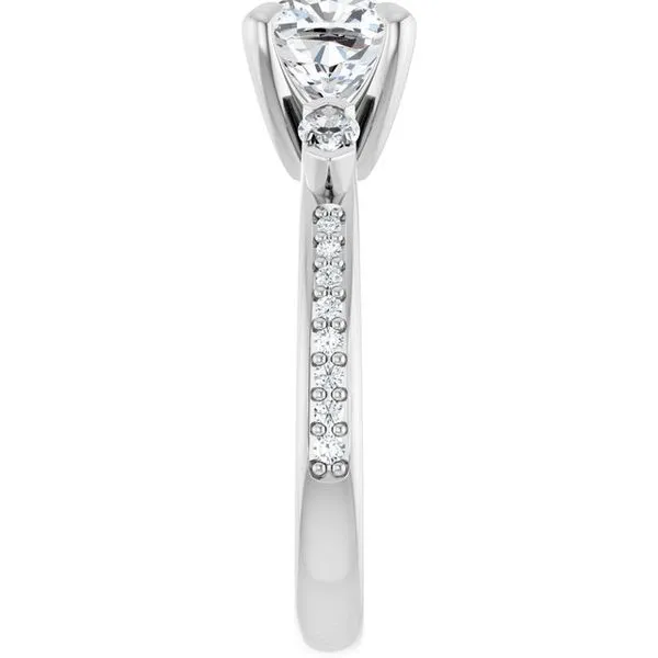 Claw-Prong Three-Stone Engagement Ring Image 4 Michael Szwed Jewelers Longmeadow, MA