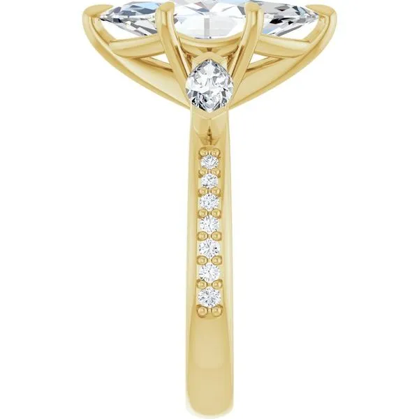 Claw-Prong Three-Stone Engagement Ring Image 4 JF Jones Jewelers Rochester, NY