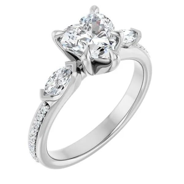 Claw-Prong Three-Stone Engagement Ring Jimmy Smith Jewelers Decatur, AL