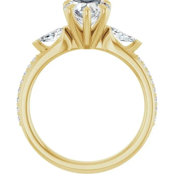 Claw-Prong Three-Stone Engagement Ring Image 2 Raleigh Diamond Fine Jewelry Raleigh, NC