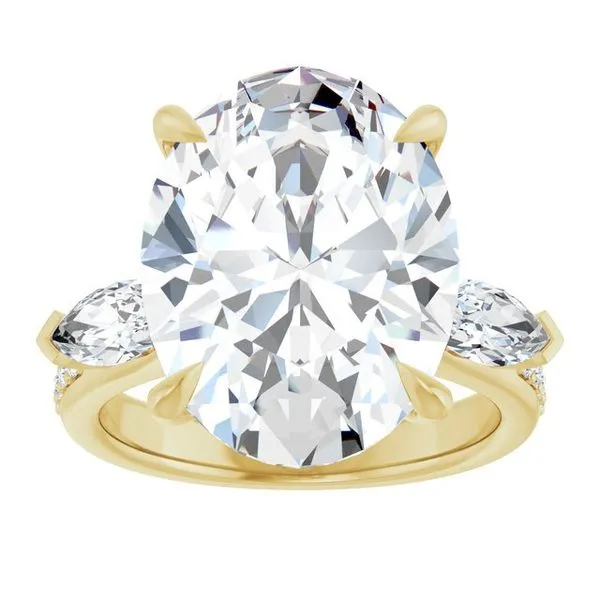 Claw-Prong Three-Stone Engagement Ring Image 3 Futer Bros Jewelers York, PA