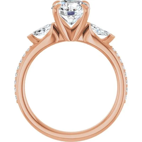 Claw-Prong Three-Stone Engagement Ring Image 2 Arezzo Jewelers Elmwood Park, IL