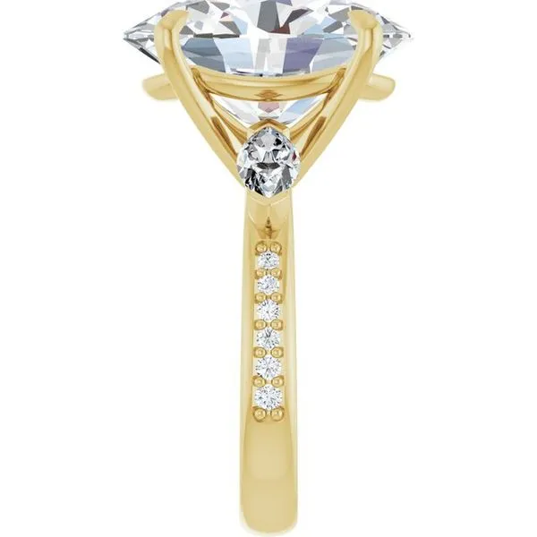 Claw-Prong Three-Stone Engagement Ring Image 4 Redlands Jewelers Redlands, CA