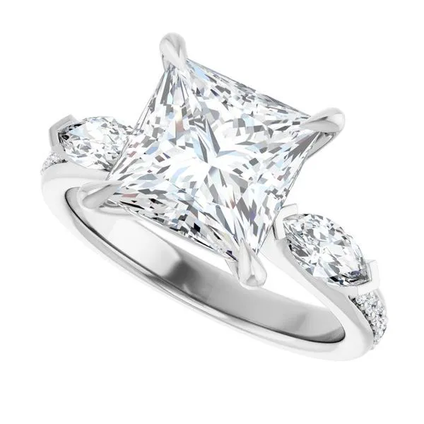 Claw-Prong Three-Stone Engagement Ring Image 5 Jimmy Smith Jewelers Decatur, AL