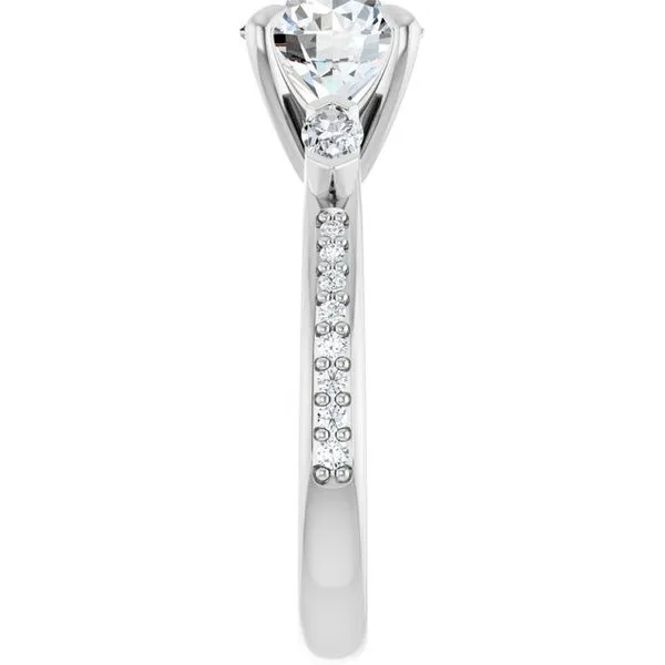 Claw-Prong Three-Stone Engagement Ring Image 4 Michael Szwed Jewelers Longmeadow, MA