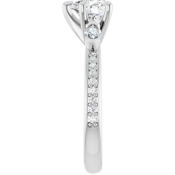Claw-Prong Three-Stone Engagement Ring Image 4 Hudson Valley Goldsmith New Paltz, NY