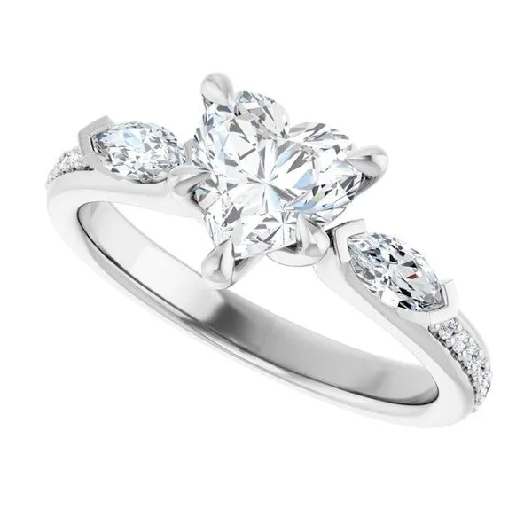 Claw-Prong Three-Stone Engagement Ring Image 5 The Jewelry Source El Segundo, CA