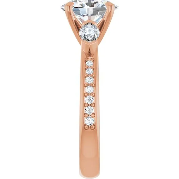 Claw-Prong Three-Stone Engagement Ring Image 4 Stuart Benjamin & Co. Jewelry Designs San Diego, CA