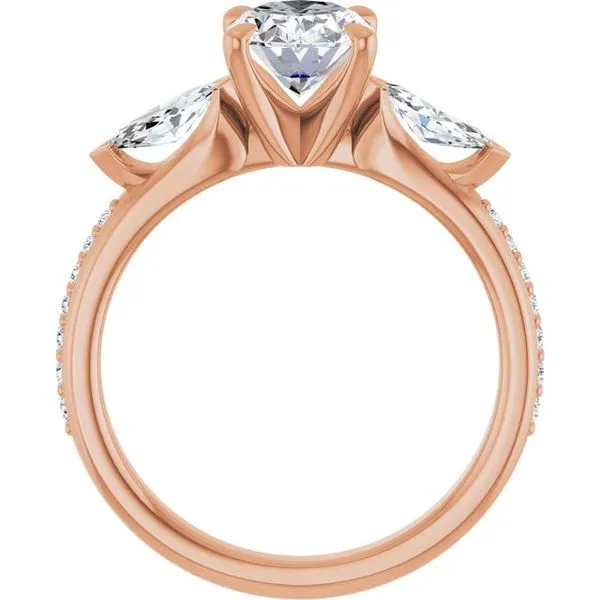 Claw-Prong Three-Stone Engagement Ring Image 2 Jimmy Smith Jewelers Decatur, AL