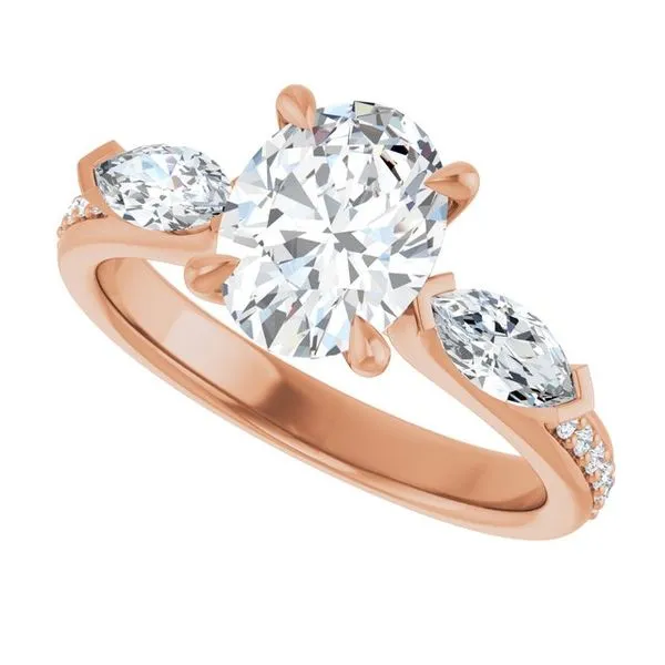 Claw-Prong Three-Stone Engagement Ring Image 5 Jimmy Smith Jewelers Decatur, AL