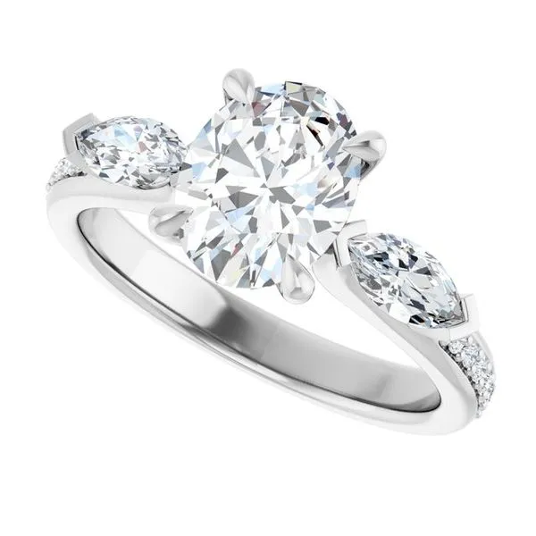 Claw-Prong Three-Stone Engagement Ring Image 5 Clater Jewelers Louisville, KY