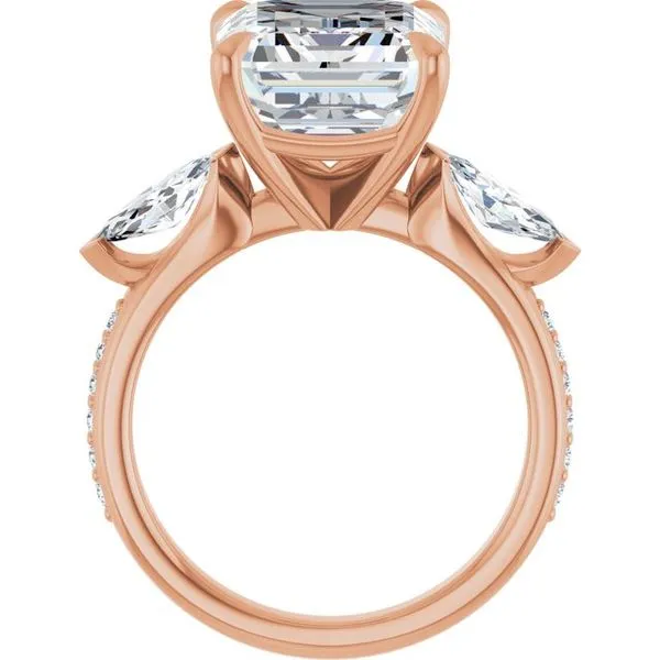 Claw-Prong Three-Stone Engagement Ring Image 2 Don's Jewelry & Design Washington, IA