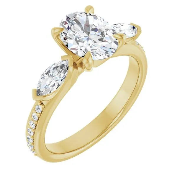 Claw-Prong Three-Stone Engagement Ring Vulcan's Forge LLC KANSAS CITY, MO