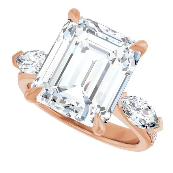 Claw-Prong Three-Stone Engagement Ring Image 5 J. West Jewelers Round Rock, TX